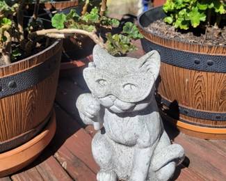 Masquerade Cat Outdoor Statue