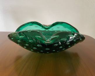 Emerald Green Art Glass Bowl