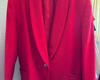 Radcliffe 100% Wool Red Blazer - Size 14