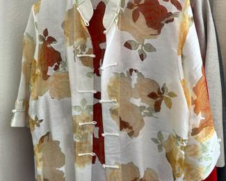 Kimi Design Chinese Sheer Floral Blouse
