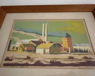 Framed & Matted Print "Edmonds Shingle Mill" by Roland A.