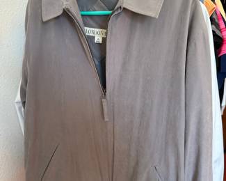 London Fog Grey Bomber Jacket - Size Large