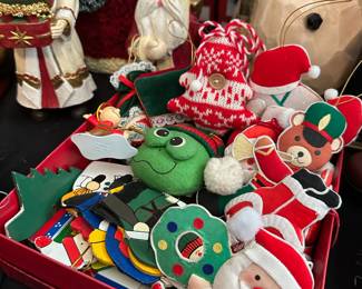 Assortment of Christmas Decor & Ornaments