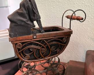 Wicker Baby Doll Carriage Buggy 