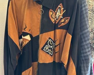 1980's  Saint Germain Corduroy Bomber Jacket with Western Design