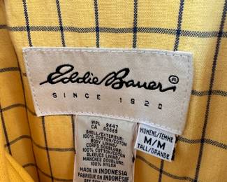 Eddie Bauer Yellow All Weather Jacket - Size Medium