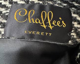 1950's Lilli Ann Wool Black & White Striped Coat