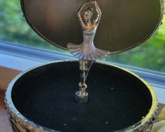 Blue & White Faberge Egg Music Box