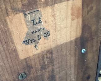 L. Gilbert Clock Co. Ornate Carved Wood Floral Design Mantle Clock