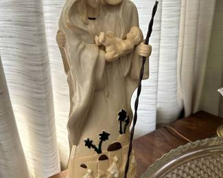 Ceramic Jesus Mary and Joseph Figurine