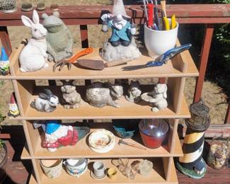 Assortment of Garden Statues, Gnomes