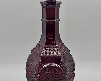 Avon Cape Cod Ruby Decanter 10" Tall