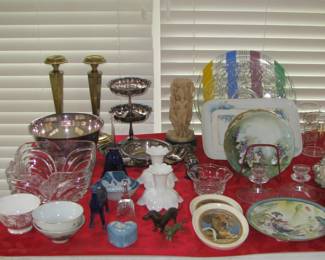 Glassware and other items