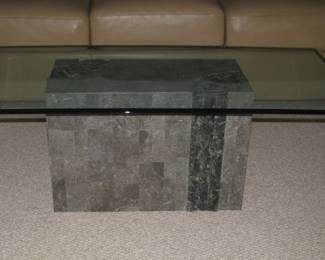 Glass top coffee table