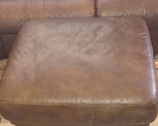 Leather footstool 