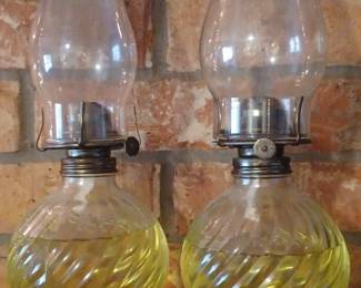 Vintage oil lamps