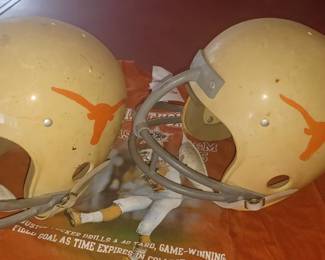 Vintage 69-70 Willson football helmets custom Texas longhorns 