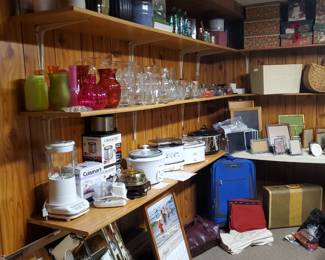 Small Kitchen Appliances, Vases, Mirrored Medicine Cabinet, Luggage