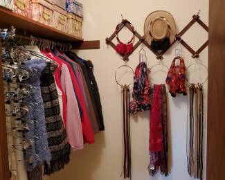 Coats, Vests, Belts, Floral Storage Boxes