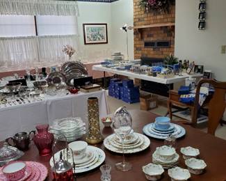 China, Crystal, Silver Plate