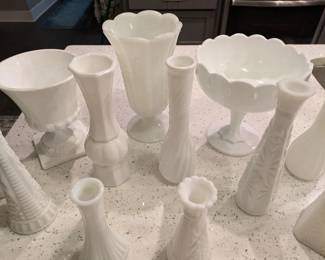 Milk Glass Vase Collection