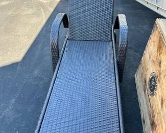 Outdoor lounger with pad ( not shown)