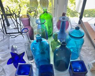 colored glass bottles