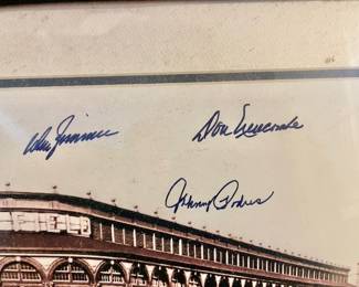 EBBETS FIELD SIGNED PICTURE WITH certificate