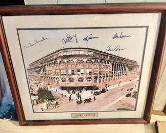 EBBETS FIELD SIGNED PICTURE WITH certificate