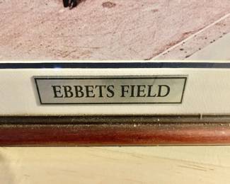 EBBETS FIELD SIGNED PICTURE WITH certificate