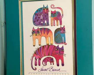 Laurel Burch poster w signed inscription