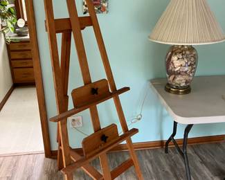 Large solid wood easel