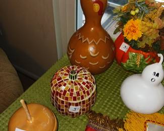 Folk art Halloween decorations