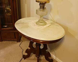 Antique marble top table