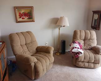 Upholstered recliners $10 each sold as is with some condition issues