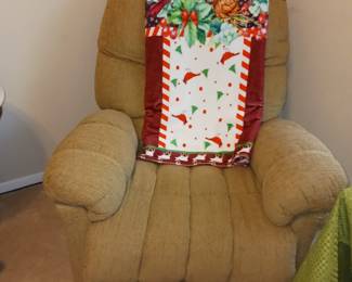 Upholstered recliner $5 as is
