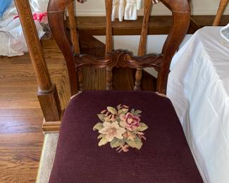 Chair with stitched seat