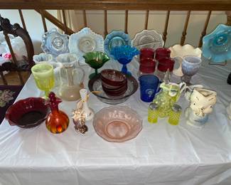 Variety of Depression Glass