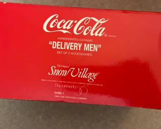 Coca Cola Delivery Men Snow Village