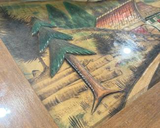 Black Forest Carved Wood Tables