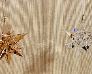 Swarovski Crystal 3-D Snowflake Ornament w/Boxes 