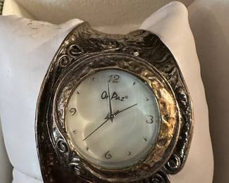 OR PAZ, Sterling Cuff Watch 