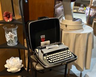 Vintage Typewriter, Vintage Hairdryer 