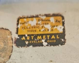 sticker on wall sconces Art Metal, Cleveland, Ohio