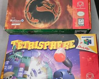 Nintendo games in the boxes