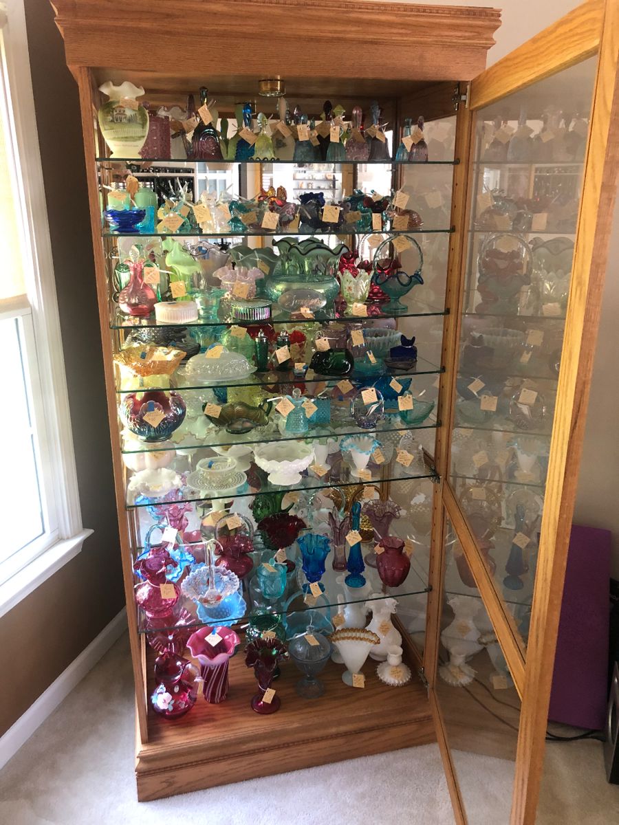 FENTON glass collection 175 pcs.
Handmade oak curio cabinet