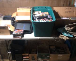 Hundreds of DVDs, CDs and cassette tapes. PlayStation 2, Wi system, Sega, genesis system, camcorders 
