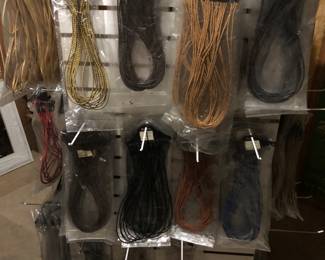 BLOW OUT SALE $10dz. Eyeglass/ Sunglass cord holder/ round leather, braided leather, sewn, suede leather, sewn leather, and glass beaded • retail for $12 ea cord.