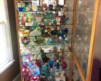 FENTON glass collection 175 pcs.
Handmade oak curio cabinet