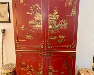Red Lacquer Cabinet